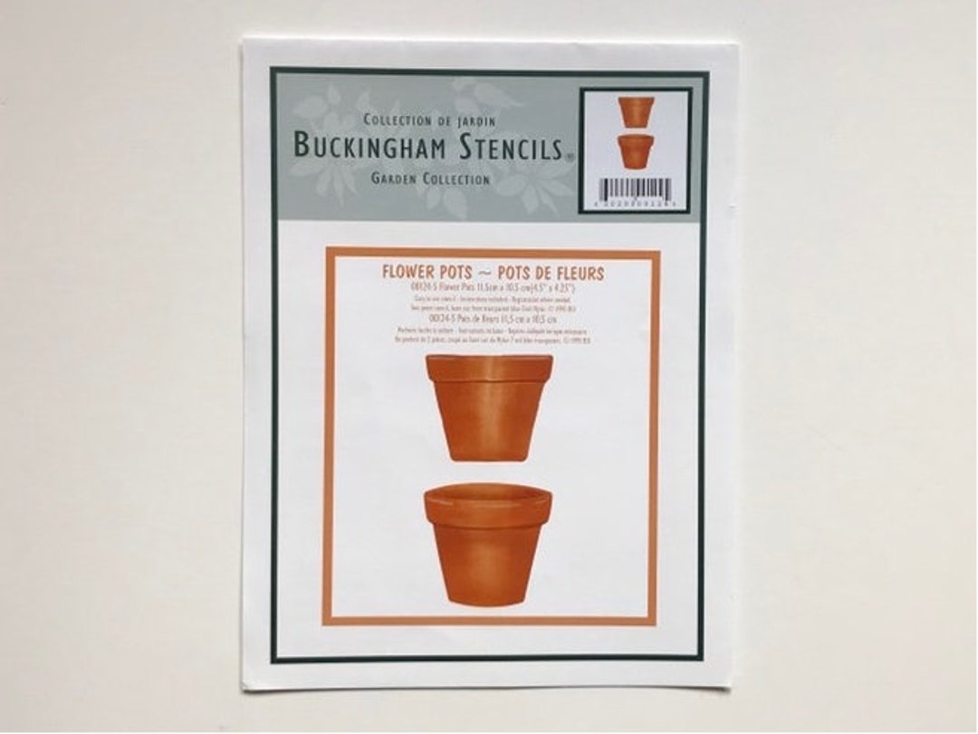 Flower Pots Stencil - Etsy