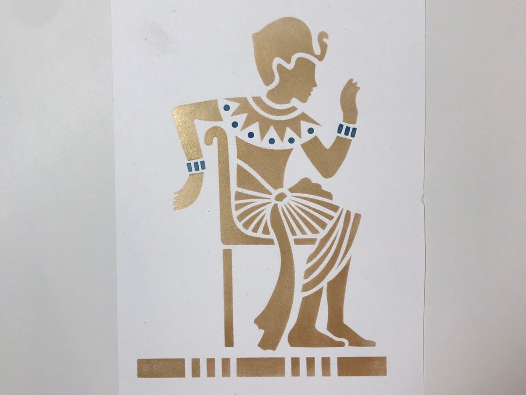 Egyptian Pharaoh Stencil Etsy