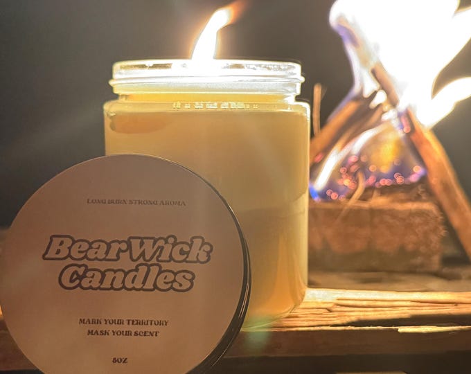 Aromatic Wood Soy Candle - 8oz Natural Scent