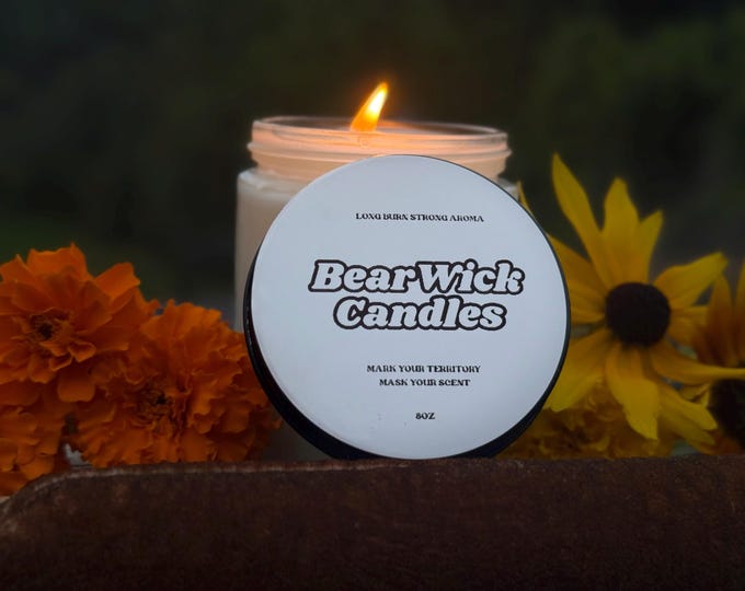 Bourbon Scented Soy Candle - 8oz High Load Fragrance