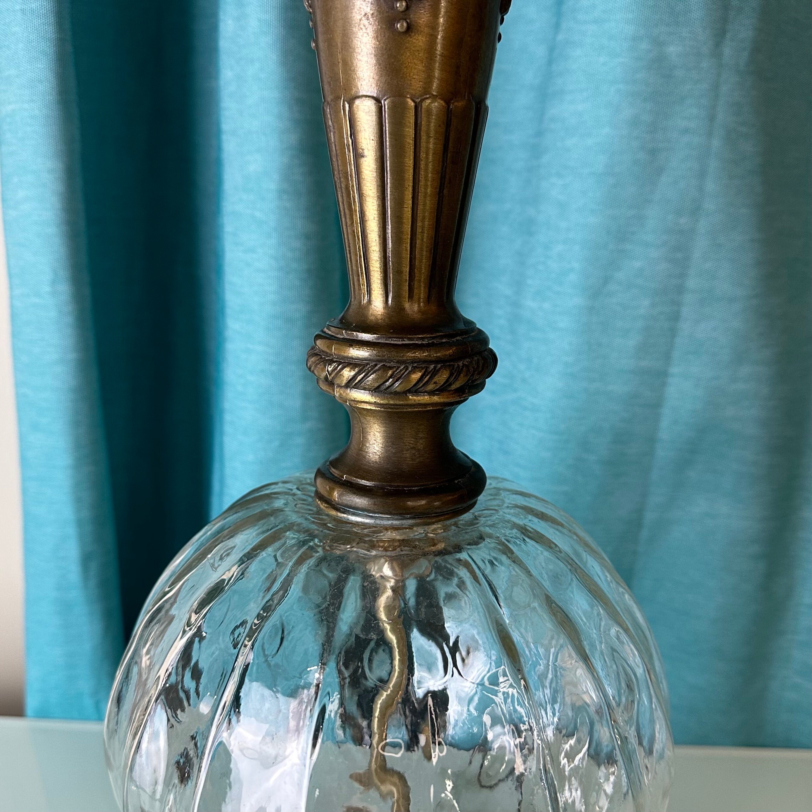 Midcentury Glass Orb Lamp Glass Globe Vintage 1970s Light Etsy