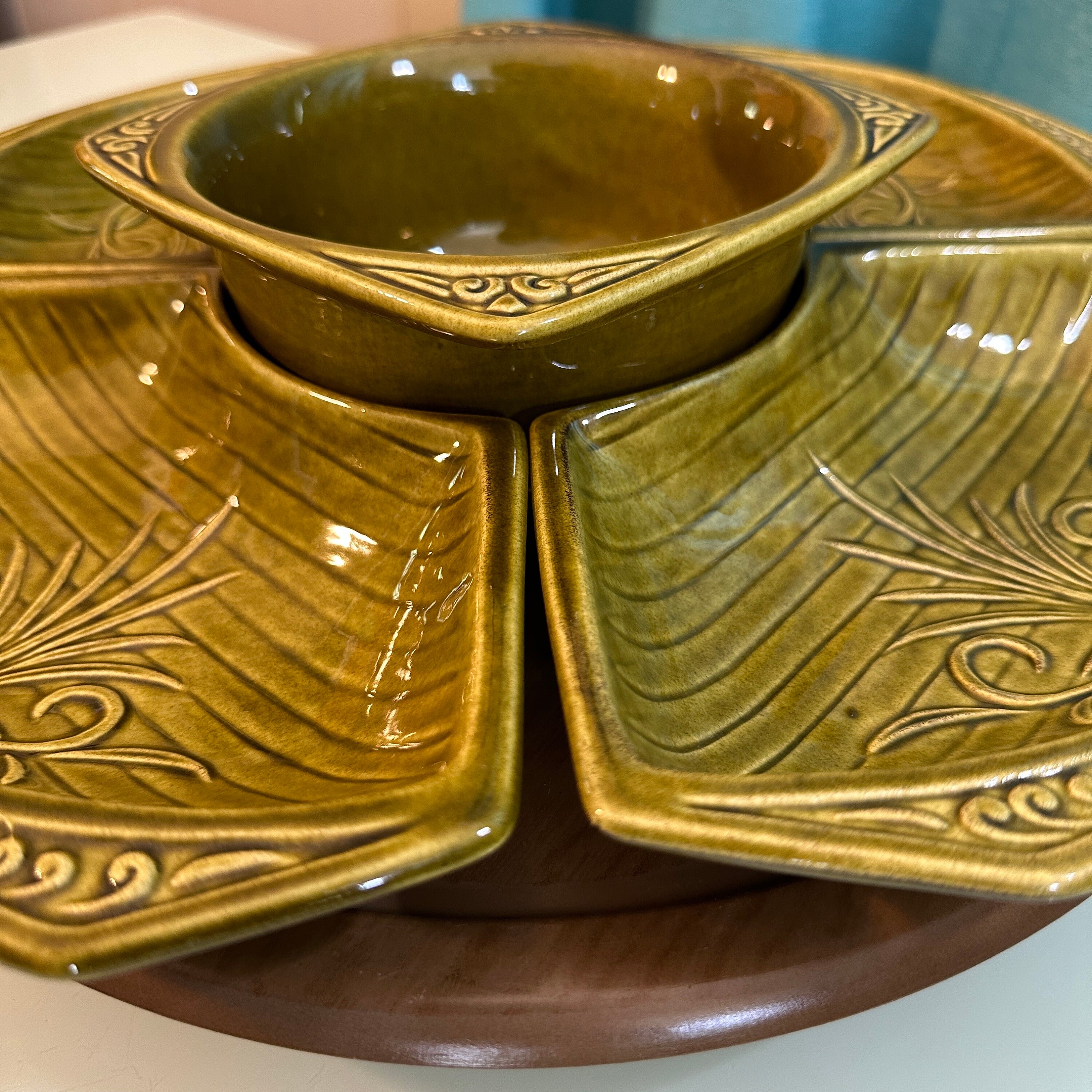 MCM Chip and Dip Lazy Susan Vintage California Originals USA Etsy