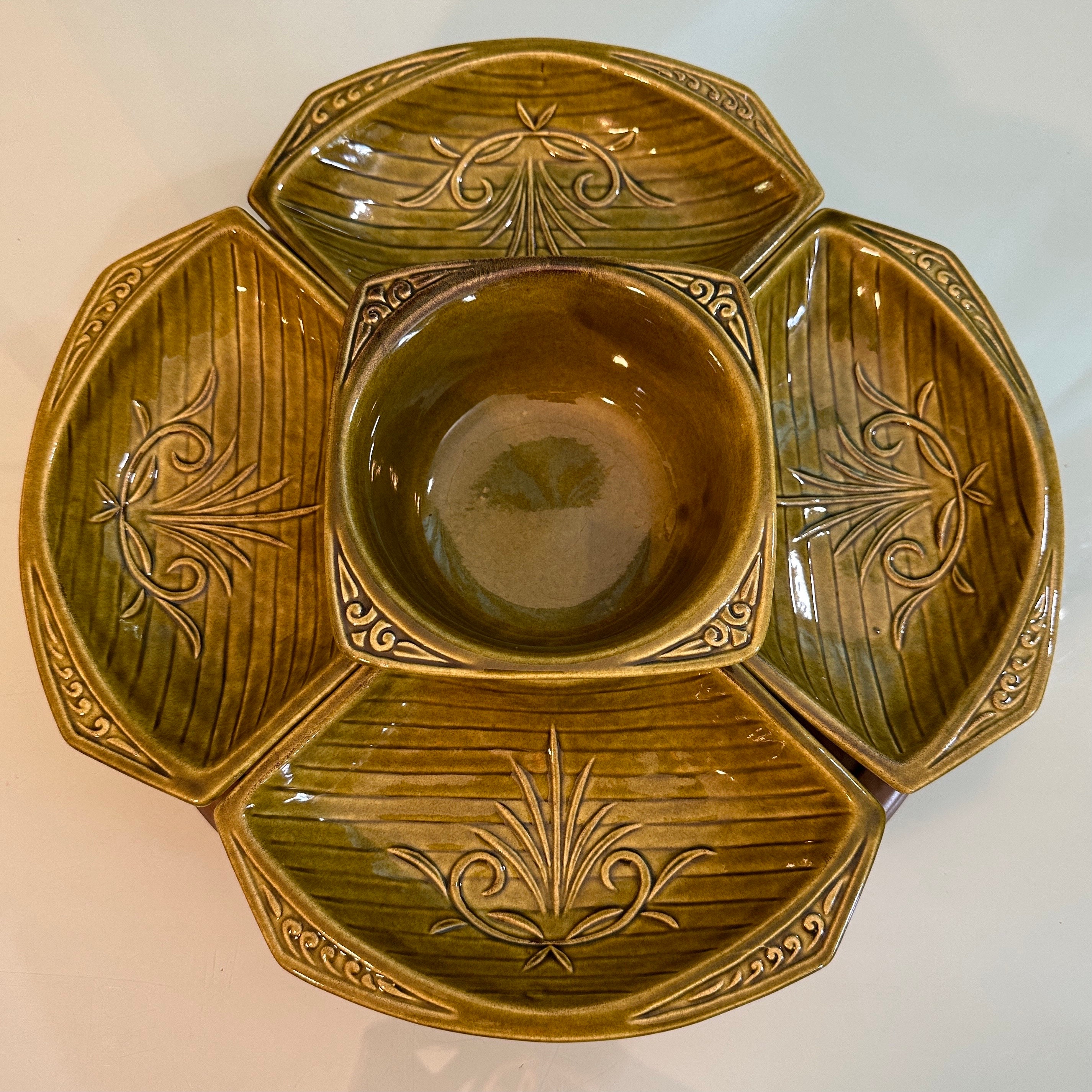 MCM Chip and Dip Lazy Susan Vintage California Originals USA Etsy