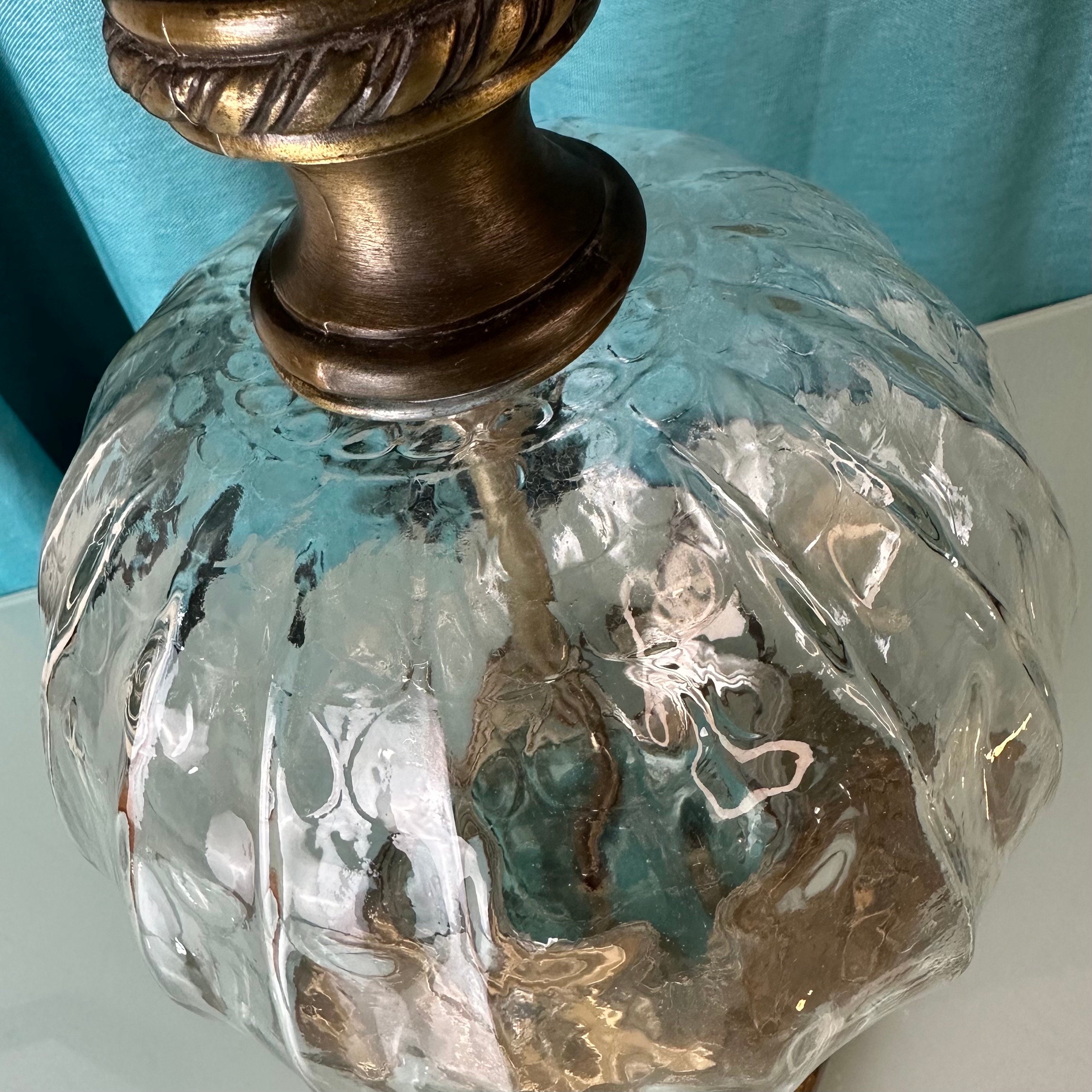 Midcentury Glass Orb Lamp Glass Globe Vintage 1970s Light Etsy