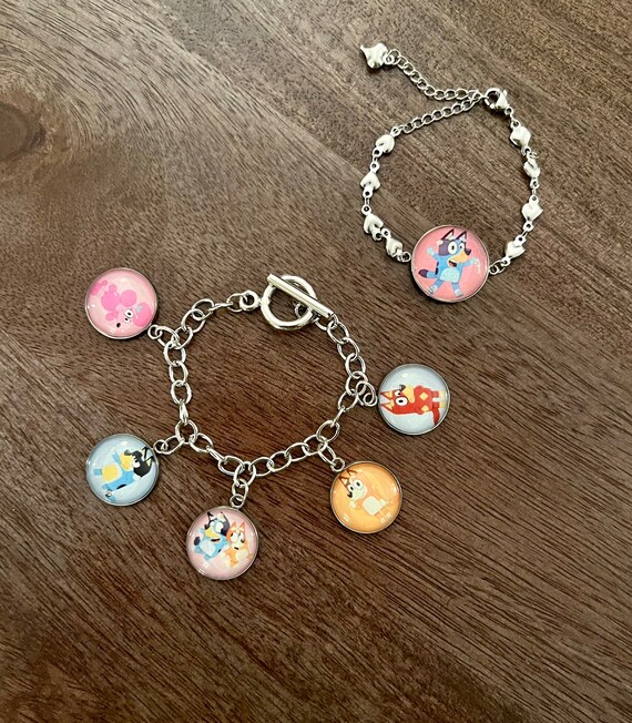 Bluey and Friends Charm Bracelet Kids and Toddlers Etsy Ireland