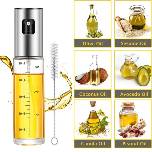 OKOMARSS Oil Sprayer for Cooking, Olive Oil Sprayer Mister - 105ml/3.4Oz Cooking Oil Sprayer, Oil Sprayer for Air Fryer Salad, BBQ & Baking