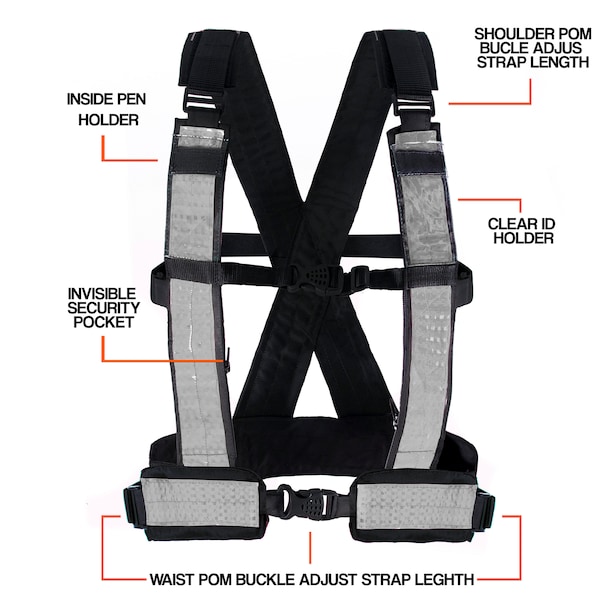 DEFER safety vest reflective straps