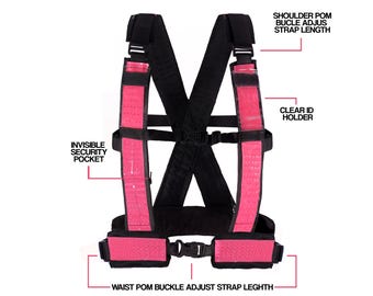 Safety pink  strap reflective vest