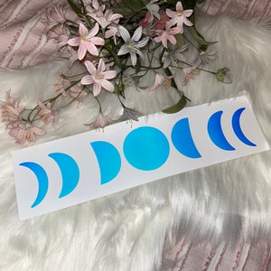 Moon Phase Decal for Laptop or Car, Car Decal, Moon Decal, Moon Phases, Moon Phase Decal for Laptop, Car Moon Decal, Decals, Water Bottle