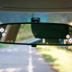 Car Mirror Decal, Mirror Decal, Car Mirror Sticker, Flower Decal, Smiley Decal, Moon Decal, Car Mirror Decal Smiley, Car Mirror Decal Flower