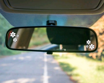 Car Mirror Decal, Mirror Decal, Car Mirror Sticker, Flower Decal, Smiley Decal, Moon Decal, Car Mirror Decal Smiley, Car Mirror Decal Flower