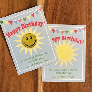 DESCARGAR IMPRIMIBLE Tarjeta de cumpleaños primaria SUD para Smiley Face Pin *archivo pdf*