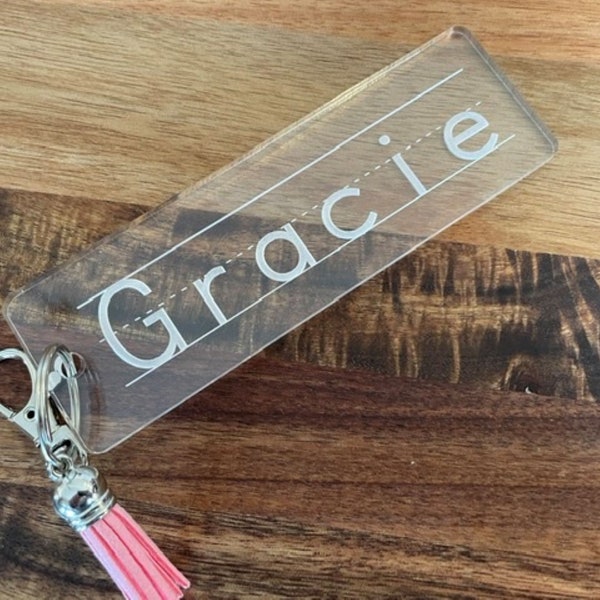Name Practice Keychain or Bag Tag