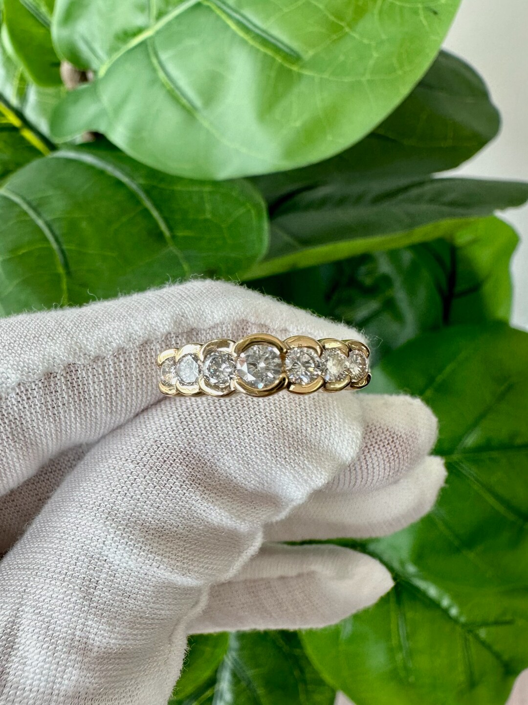 Diamond Band Etsy