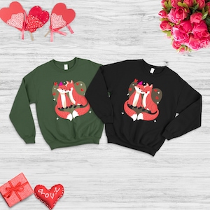 Embroidered Fox Sweatshirt, Fox Shirt, Fox Sweatshirt, Fox Lover Gift, Animal Lover Sweatshirt, Forest Sweatshirt, Cottage Core Sweatshirt