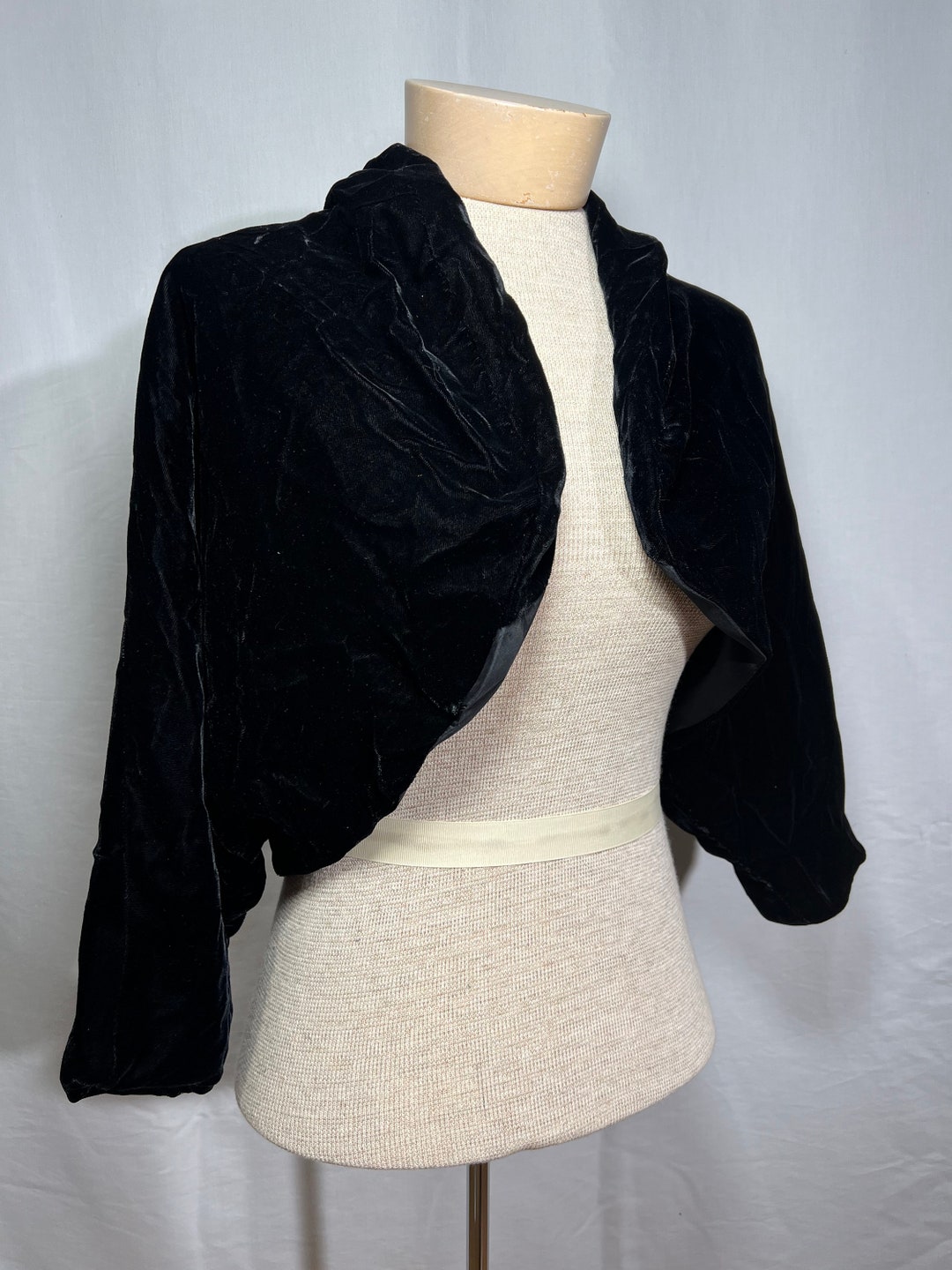 Gilet American Girl Cardigan Junior S Noir – Velours, Col V, Manches Longues