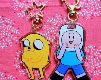 Adventure Time : breloque en acrylique Finn et Jake