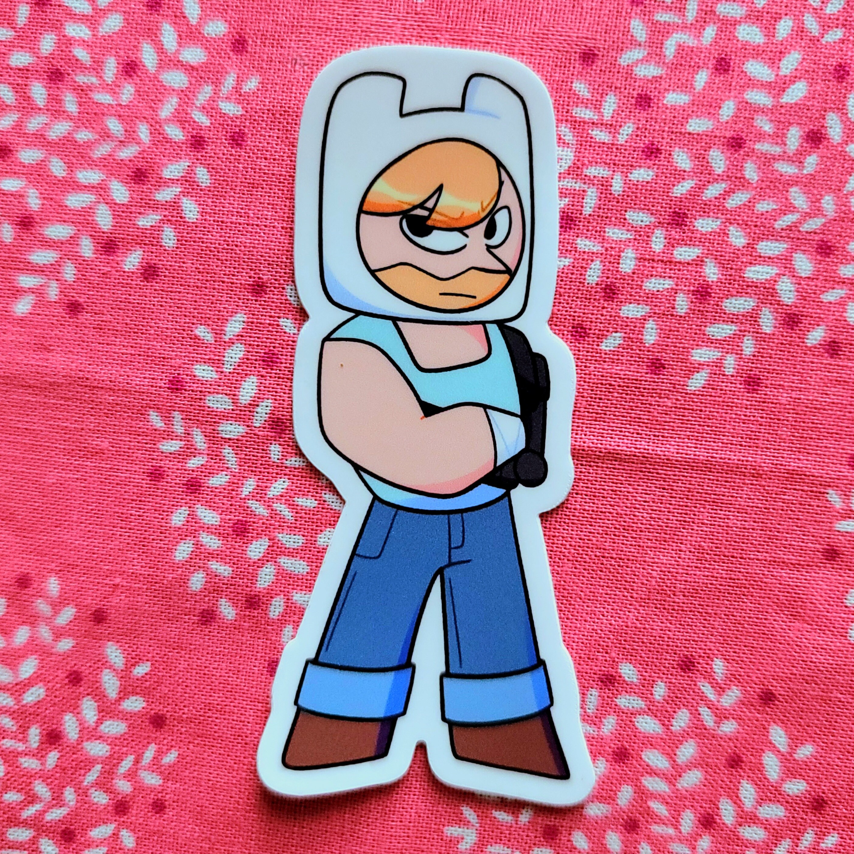 Sticker Fnn Finn Sticker (adventure Time) - Etsy