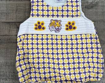 LSU boy smock bubble