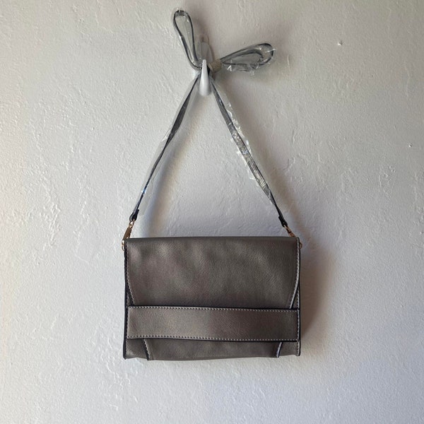 Silver clutch purse