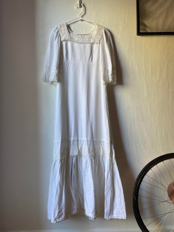 Vintage Lined Cottagecore Maxi Wedding Dress