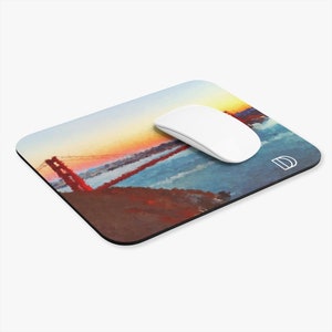 San Francisco Golden Gate Bridge Impressionist Mouse Pad (Rectangle)