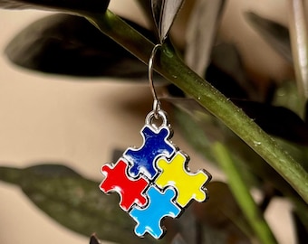 Autismus Bewusstsein Puzzle Ohrringe