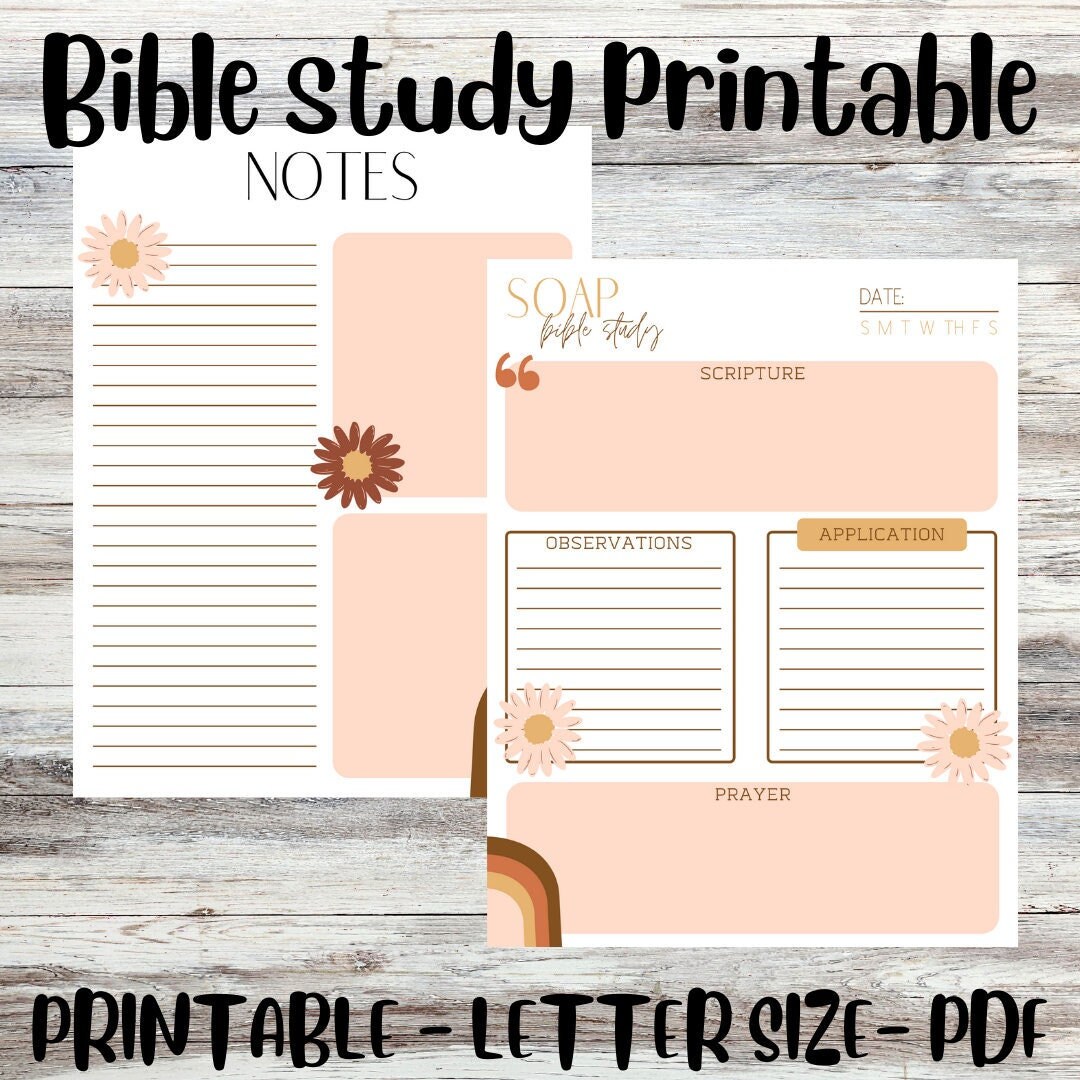 Bible Study Printable, Bible Study Template, Boho Bible Study, Soap ...