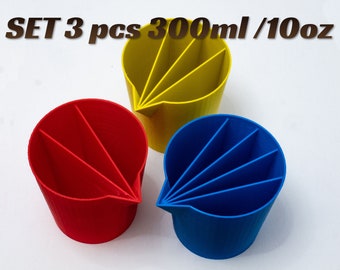 Set 3 pcs Split Cup 300ml /10oz 3,4,5 sockets.