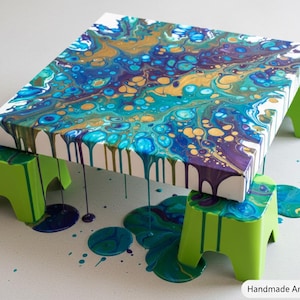 XXL Canvas Stands for Acrylic Pouring 3 inches Tall, Set of 4, Acrylic Pouring Tools, Fluid Art Pouring Supplies