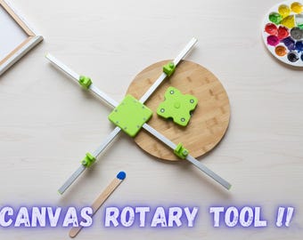 Canvas draaigereedschap met magneetplaat. Acryl gieten tot een breedte van 35 inch.