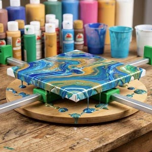 XXL Canvas rottary tool Acrylic pouring up to 35" width