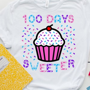 100 Days Sweeter SVG, 100 Sprinkles, 100th Day of School Svg and Sublimation Files, 100 days of school