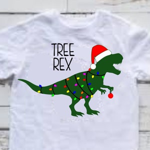 Tree Rex SVG, Christmas Dinosaur SVG, Kids Christmas Shirt svg, Cute Christmas svg for kids, Christmas clipart, PNG Sublimation