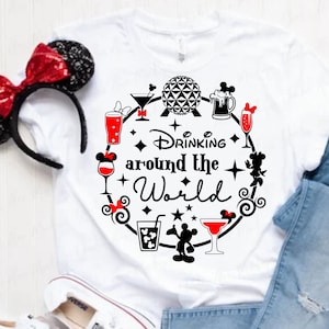 Drinking Around the World, Epcot SVG, Wine Svg, SVG, Dxf, PNG, Cut Files, World Showcase, Epcot drinking