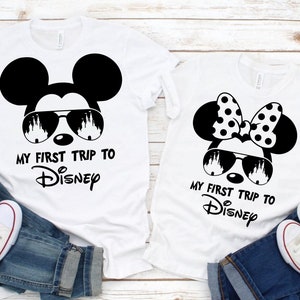 My First Trip-svg, Family Trip 2024 SVG, Mickey Mouse en Minnie Mouse-hoofd, My First Trip-svg-, SVG-, png-, eps- en png-bestanden inbegrepen