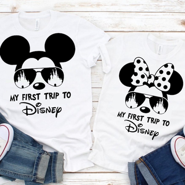My First Trip svg, Family Trip 2026 SVG, Mickey Mouse and Minnie Mouse head, My First Trip Svg, SVG, PNG, Eps and Png files included
