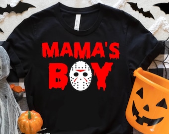 Mama's Boy SVG, Boys Halloween Shirt svg, Boy Halloween design, Jason Mama's Boy Shirt, Halloween Mom Shirt