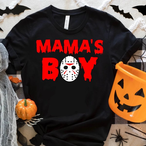 Mama's Boy SVG, Boys Halloween Shirt svg, Boy Halloween design, Jason Mama's Boy Shirt, Halloween Mom Shirt