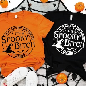 Move Over Hot Girl Summer It's Spooky Bitch seizoen SVG, Spooky Season Svg, Retro Halloween Svg, Womens Halloween Shirt SVG, PNG-sublimatie