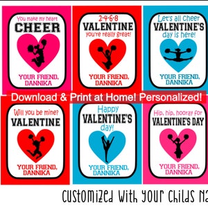 Etiqueta personalizada para el Día de San Valentín, Imprimible, Imprimir en casa, Tarjetas de San Valentín imprimibles para niños