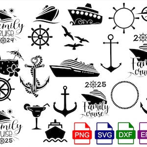 Cruise SVG Bundle, cruise ship svg, cruise shirts svg, anchor svg, boat svg, oh ship svg, family cruise svg, cruise squad svg