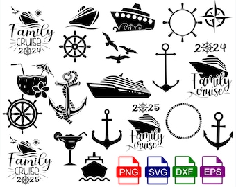 Cruise SVG Bundle, cruise ship svg, cruise shirts svg, anchor svg, boat svg, oh ship svg, family cruise svg, cruise squad svg