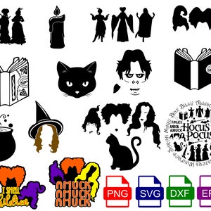 Hocus Pocu SVG Bundle , Sandersn Svg, Sisters SVG, Cricut, Hocus Pocu Clipart, Halloween svg, Silhouette Cut Files