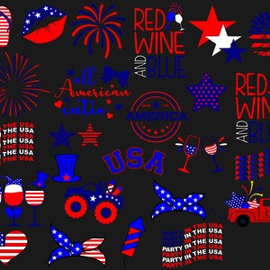 4th Of July Svg Bundle Fireworks Svg & Png 4th of July firework 25 designs fireworks Png Svg elements fireworks clipart PNG files