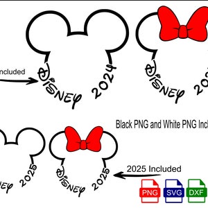 Viagem em família 2024 SVG, 2025 svg, Mouse SVG, Férias em família SVG, Personalizar presente Svg, arquivo de corte de vinil, Pdf, Jpg, Png, arquivo de design para impressão Ai