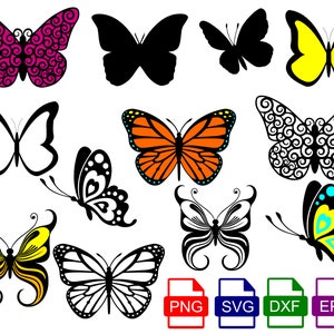 Butterfly Svg Bundle | Butterflies svg |Butterfly clipart | SVG, Dxf, Eps and Png Digital Download