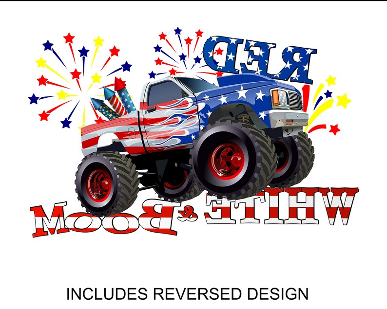 4th of July PNG, Red White and Boom PNG File,