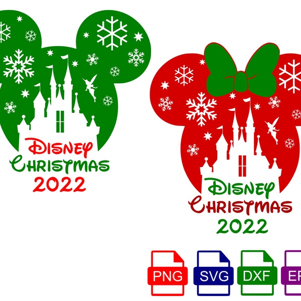 Christmas 2022 SVG, Mickeys Very Merry Christmas svg, SVG, Dxf, Eps and Png files included