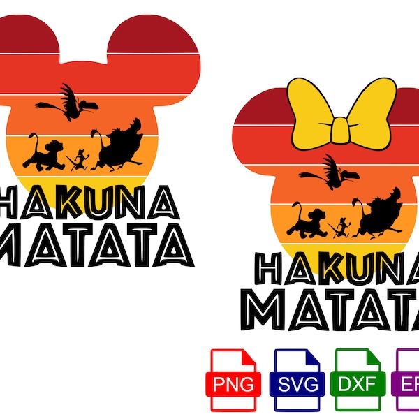 Family Vacation 2024 SVG, Animal Kingdom Svg, Hakuna Matata svg, SVG, Dxf, Eps and Png files included